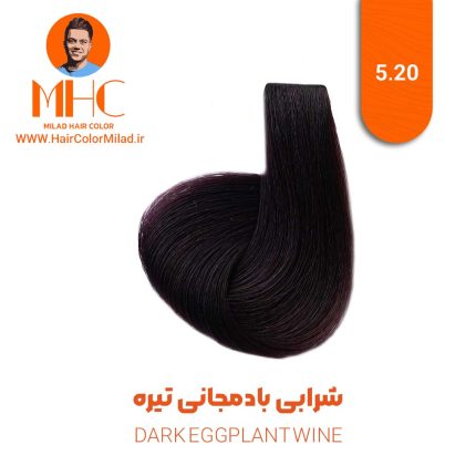رنگ موی شرابی بادمجانی تیره برند سیلا